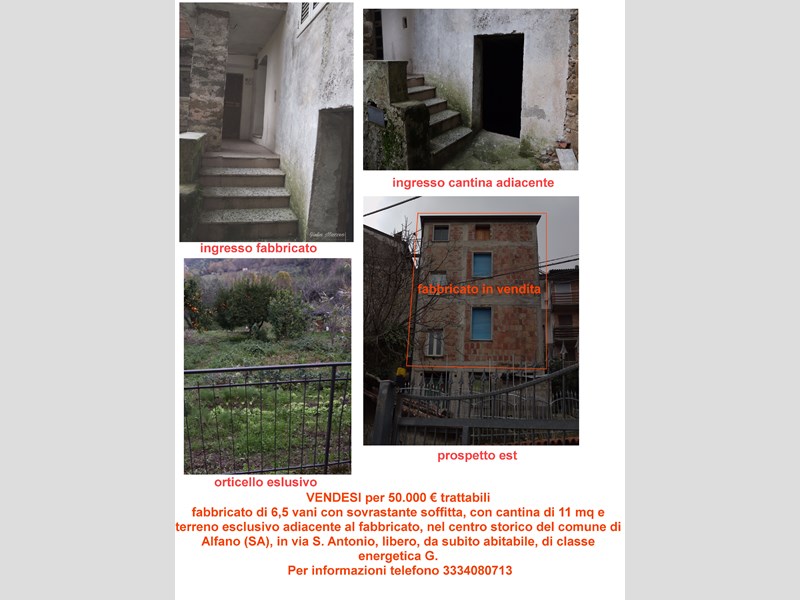 Appartamento in Vendita a Alfano, zona centro storico, 50'000&euro;, 104 m²