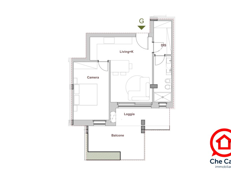 Bilocale in Vendita a Cesena, zona Centrale, 205'000€, 89 m², con Box