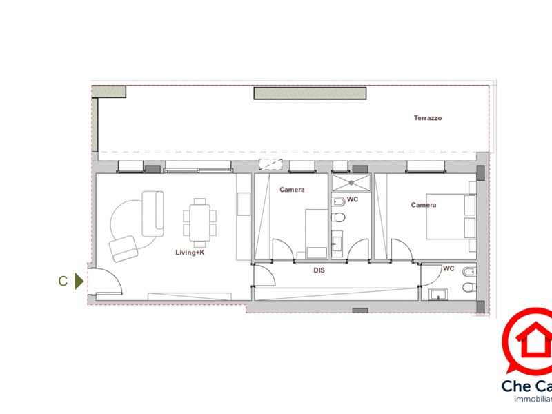 Trilocale in Vendita a Cesena, zona Centrale, 329'000€, 136 m², con Box