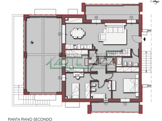 Attico in Vendita a Pontedera, zona La Borra, 355'000€, 140 m², con Box