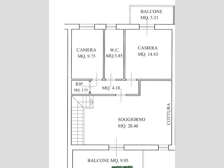 Trilocale in Vendita a Fucecchio, 210'000€, 80 m², con Box