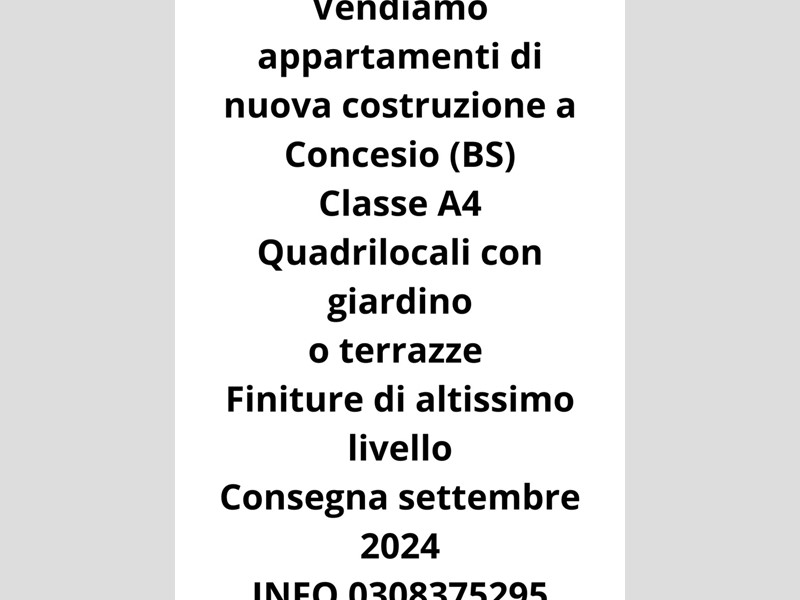 Quadrilocale in Vendita a Concesio, 130 m², con Box