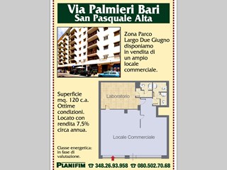 Negozio in Vendita a Bari, zona San Pasquale alta, 210'000€, 120 m²
