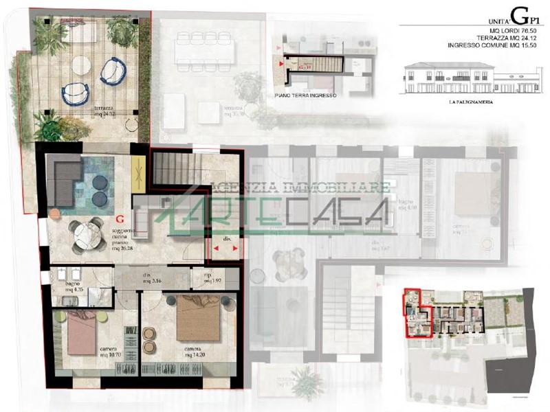 Trilocale in Vendita a Cascina, 290'000€, 70 m²