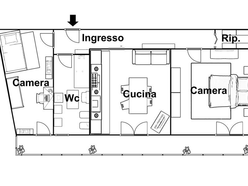Bilocale in Vendita a Napoli, 87'000€, 78 m²