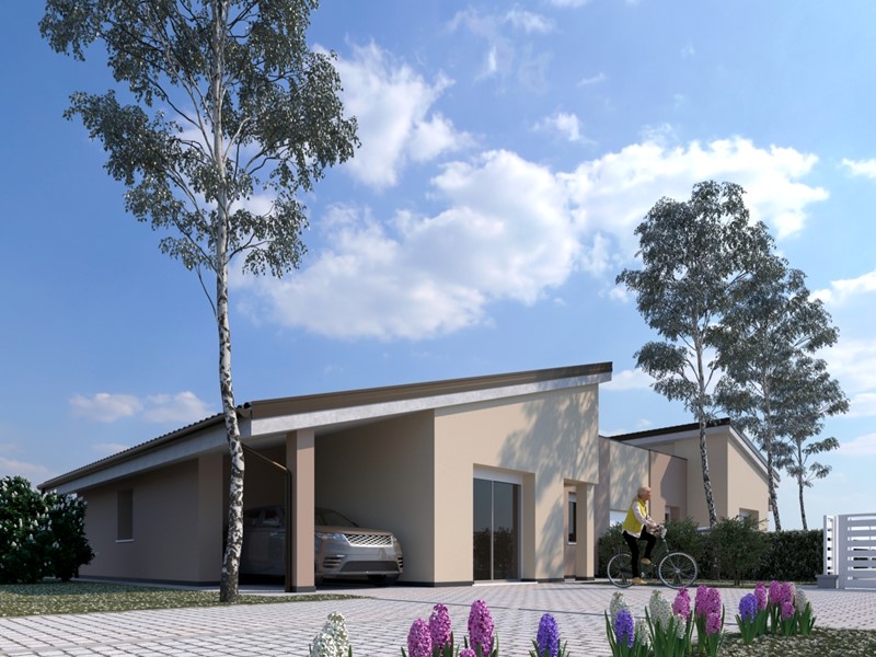 Villetta a schiera in Vendita a Baricella, 350'000€, 130 m², con Box