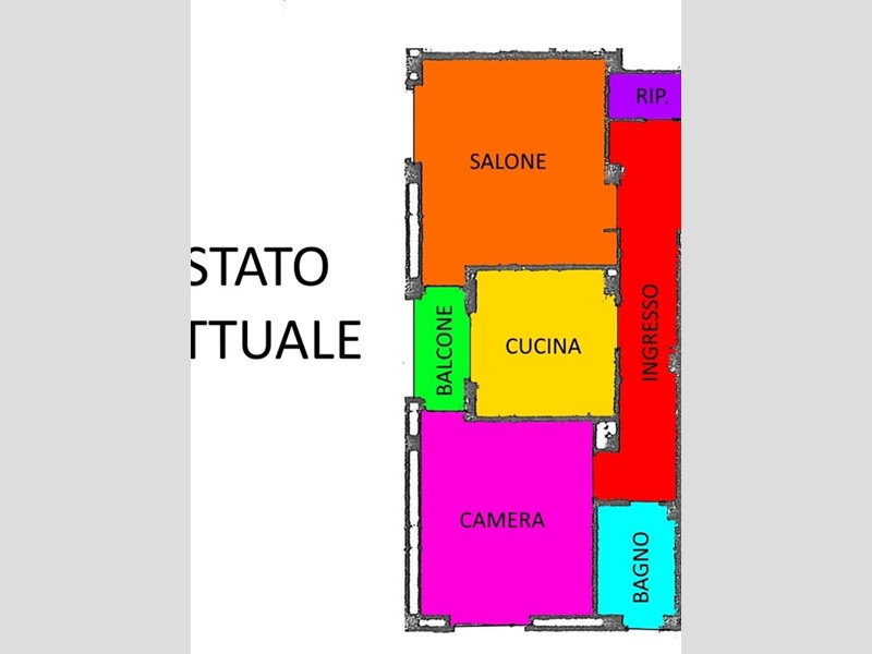 Trilocale in Vendita a Carmagnola, 75'000€, 83 m²