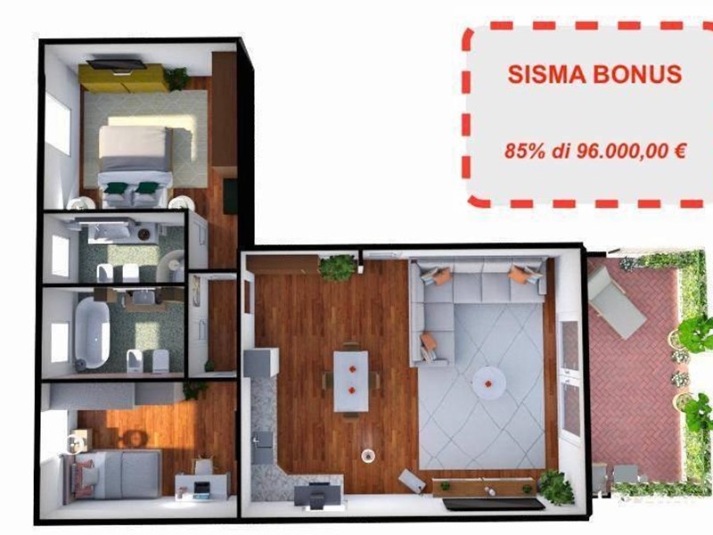 Quadrilocale in Vendita a Pisa, 490'000€, 95 m², con Box