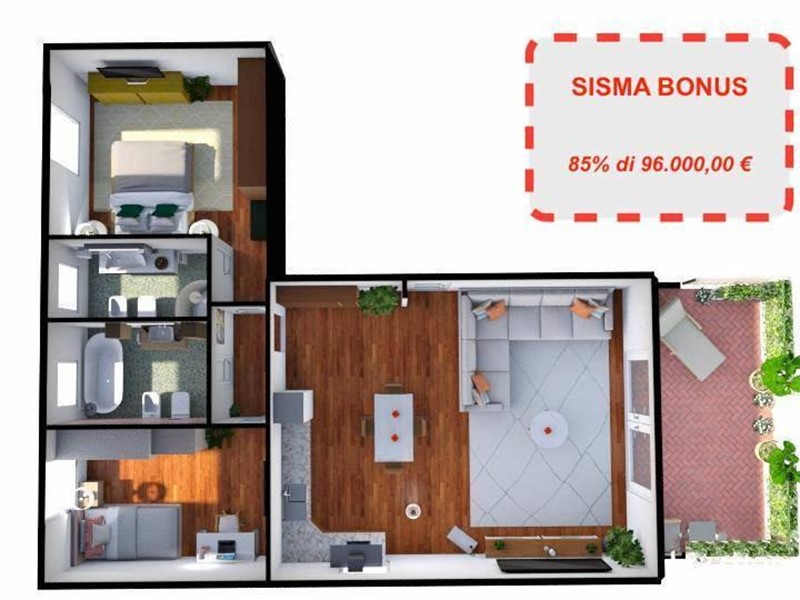Quadrilocale in Vendita a Pisa, 520'000€, 96 m², con Box