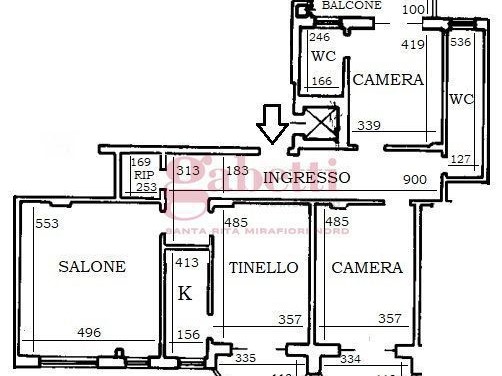 Quadrilocale in Vendita a Torino, 189'000€, 135 m²