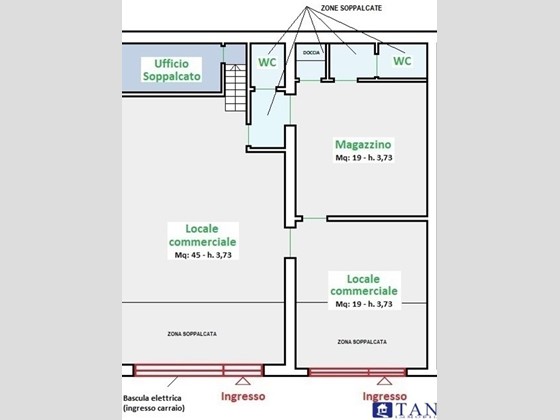 Ufficio in Vendita a Carrara, 145'000€, 120 m²