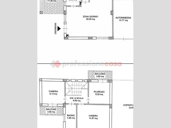 Villa bifamiliare in Vendita a Avezzano, 240'000€, 130 m²