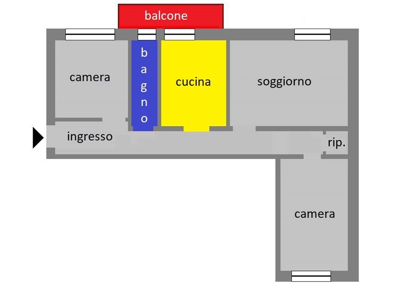 Appartamento in Vendita a Genova, zona San Teodoro, 73'000€, 78 m²