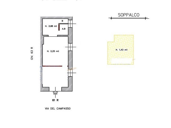 Immobile commerciale in Vendita a Genova, zona Sampierdarena, 16'875€, 37 m²