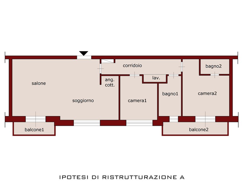 Bilocale in Vendita a Roma, 265'000€, 93 m²