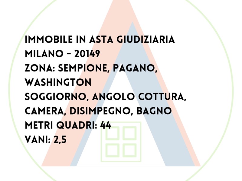 Appartamento in Vendita a Milano, zona SEMPIONE, PAGANO, WASHINGTON, 126'000€, 44 m²
