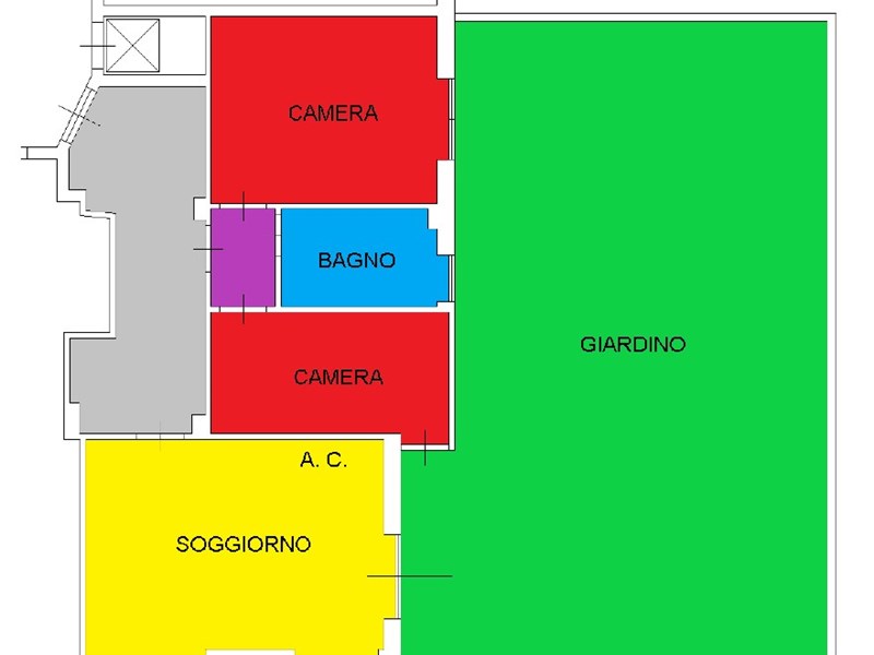 Trilocale in Vendita a Roma, zona torre maura, 199'000€, 70 m²