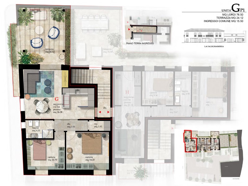 Trilocale in Vendita a Cascina, 290'000€, 71 m²