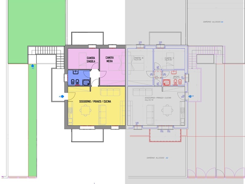 Trilocale in Vendita a Cascina, zona Visignano, 265'000€, 65 m²