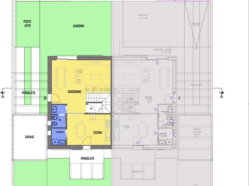 Villa bifamiliare in Vendita a Cascina, zona Visignano, 445'000€, 100 m², con Box