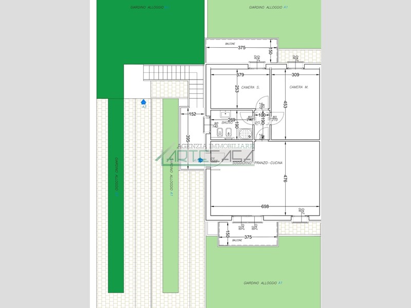 Trilocale in Vendita a Cascina, zona Visignano, 265'000€, 70 m²