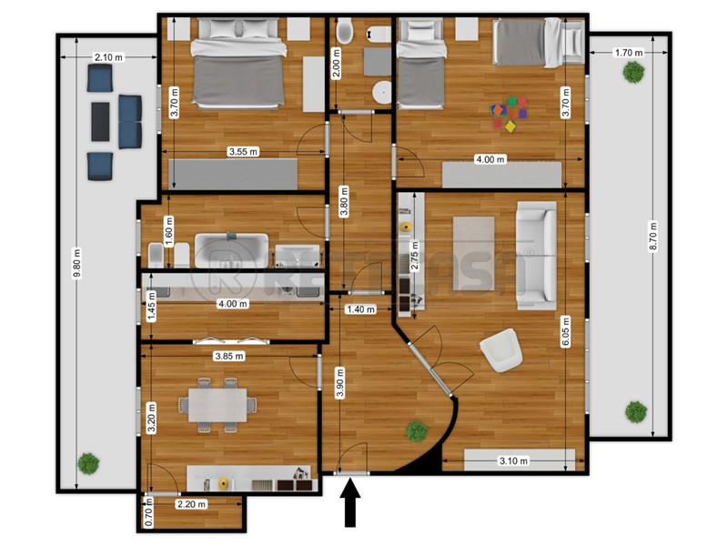 Quadrilocale in Vendita a Bisceglie, zona Seminario, 170'000€, 100 m², con Box