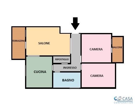 Trilocale in Vendita a Morlupo, 155'000€, 100 m², arredato