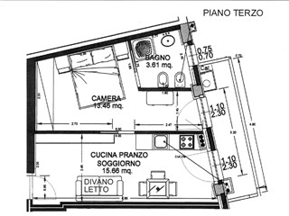 Bilocale in Vendita a Gabicce Mare, zona CENTRALISSIMO, 198'000&euro;, 55 m²