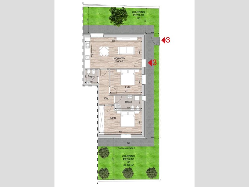 Appartamento in Vendita a Reggio Emilia, 290'000€, 92 m²
