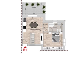 Bilocale in Vendita a Reggio Emilia, zona Pieve Modolena, 169'000€, 69 m²