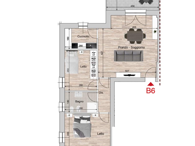 Trilocale in Vendita a Reggio Emilia, zona Pieve Modolena, 232'000€, 93 m²
