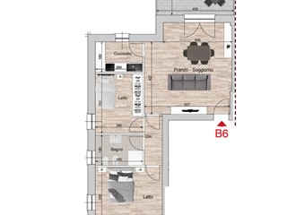Trilocale in Vendita a Reggio Emilia, zona Pieve Modolena, 232'000€, 93 m²