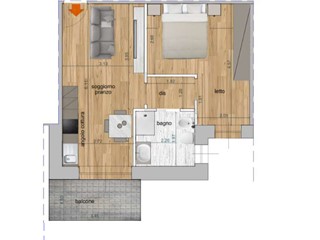 Bilocale in Vendita a Reggio Emilia, zona Pieve Modolena, 175'000€, 62 m²