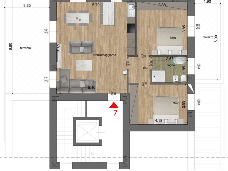 Attico in Vendita a Reggio Emilia, 315'000€, 125 m²