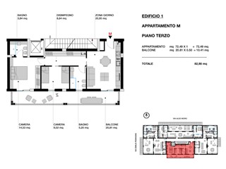 Trilocale in Vendita a Gabicce Mare, 369'000&euro;, 83 m²
