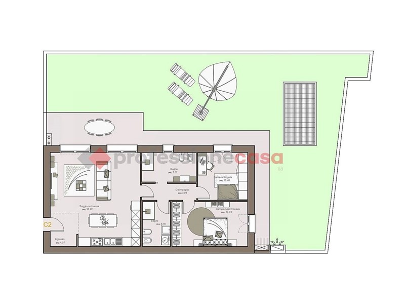 Trilocale in Vendita a Dalmine, 283'000€, 96 m²