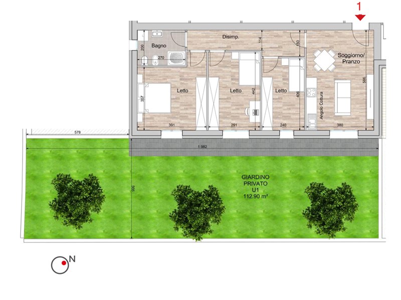 Quadrilocale in Vendita a Reggio Emilia, zona Regina Pacis, 290'000€, 105 m², con Box