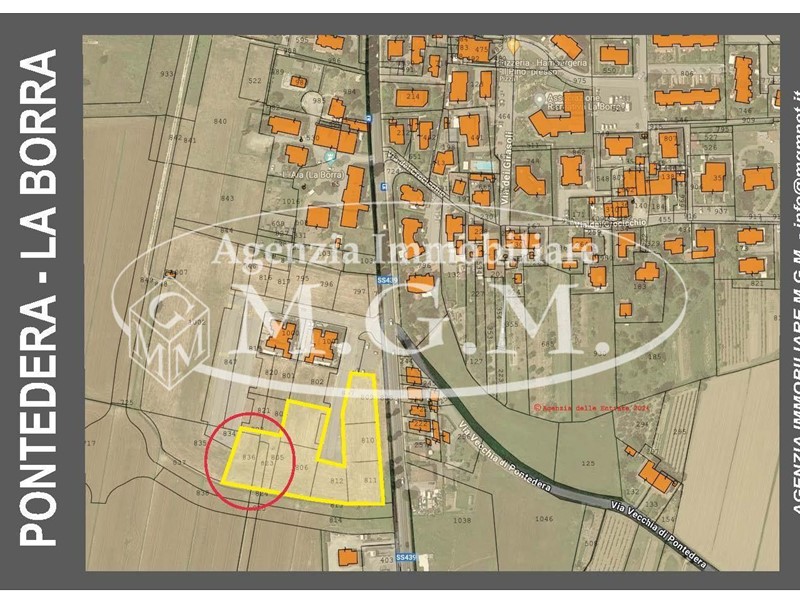 Terreno edificabile in Vendita a Pontedera, zona La Borra, 246'000€, 1145 m²