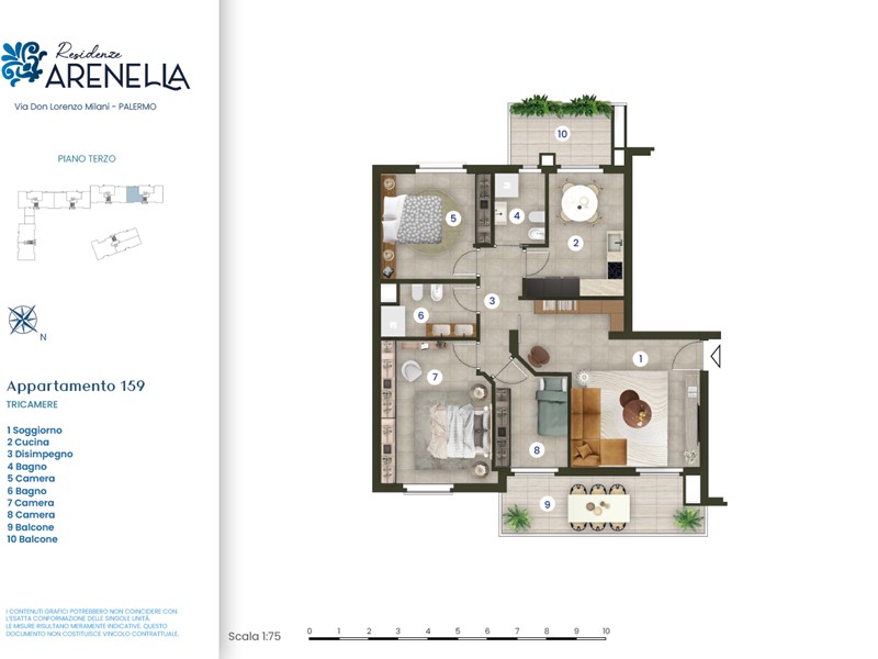 Quadrilocale in Vendita a Palermo, 265'000€, 110 m²