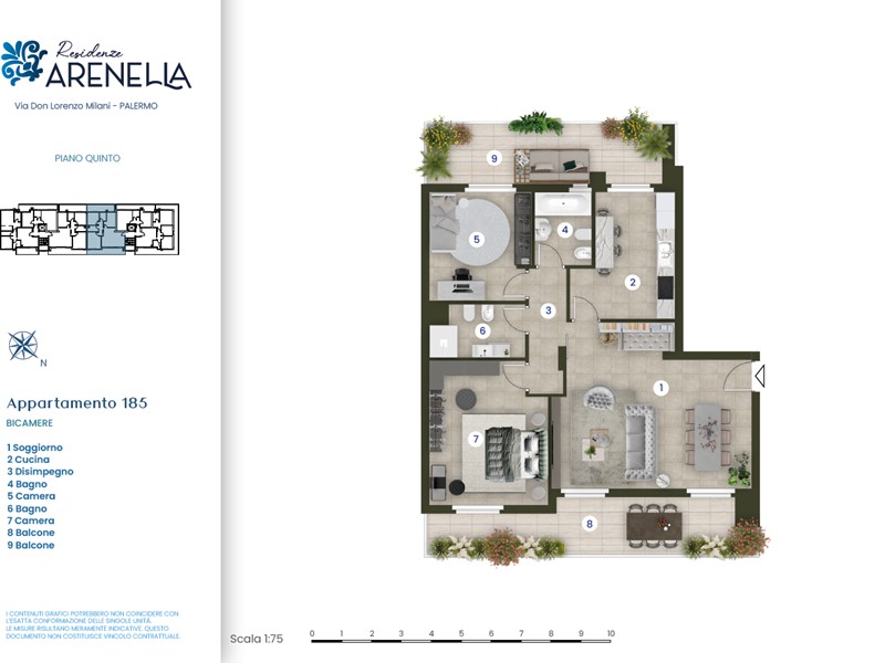 Appartamento in Vendita a Palermo, 400'000€, 144 m²