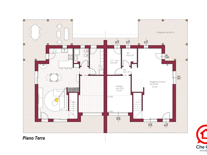 Casa Semi Indipendente in Vendita a Cesena, zona San Martino in Fiume, 478'000€, 140 m², con Box