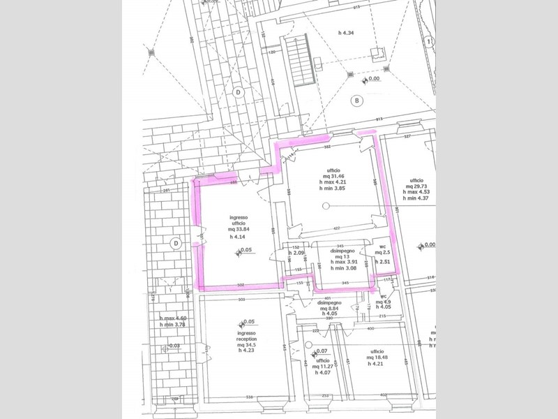 Ufficio in Affitto a Faenza, zona Centro Storico, 650€, 80 m²
