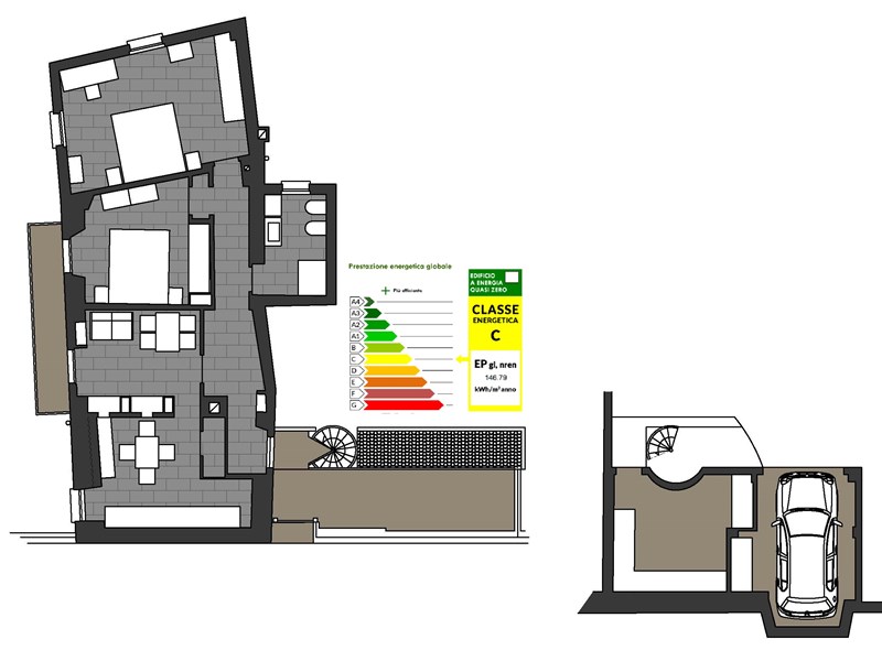 Attico in Vendita a Villa d'Adda, 159'000€, 100 m²