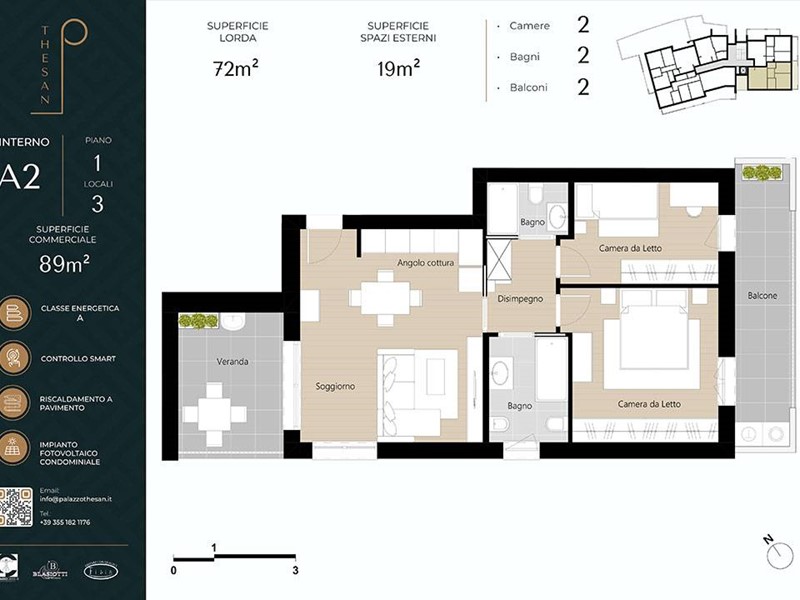 Trilocale in Vendita a Pescara, zona Centro, 255'000€, 89 m²