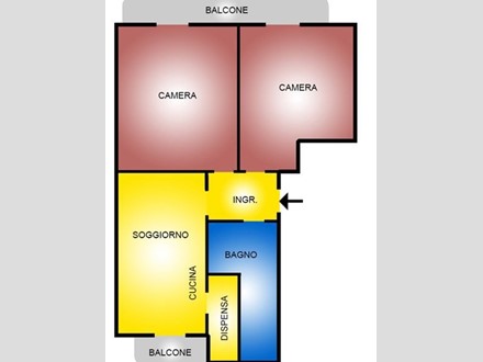 Trilocale in Vendita a Abbiategrasso, 140'000€, 86 m²