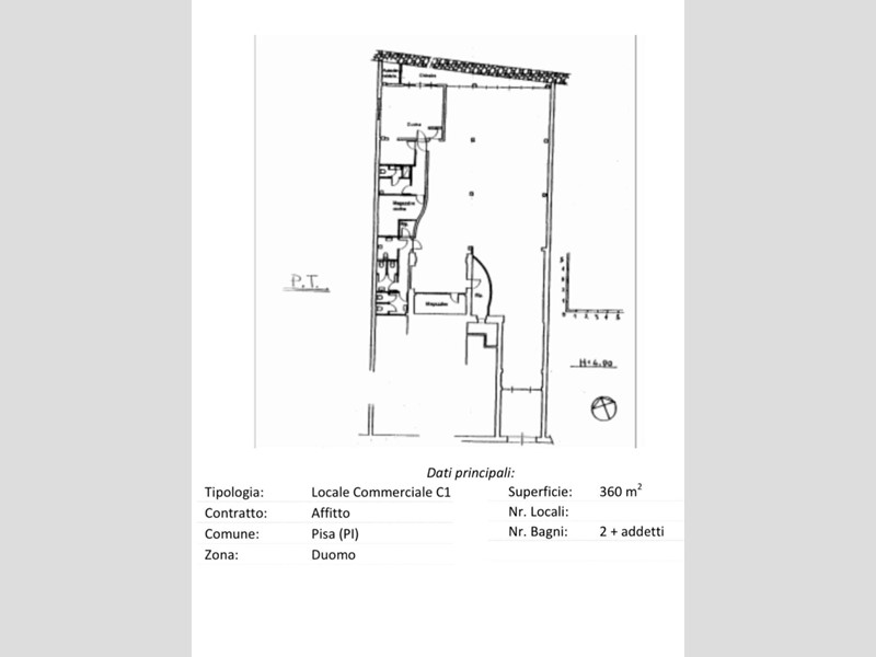Immobile commerciale in Affitto a Pisa, 6'000€, 360 m²