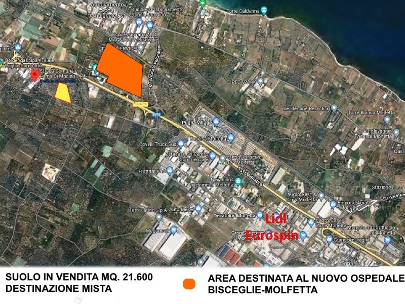 Terreno edificabile in Vendita a Bisceglie, zona Via Lama di Macina, 1'250'000€, 21600 m²