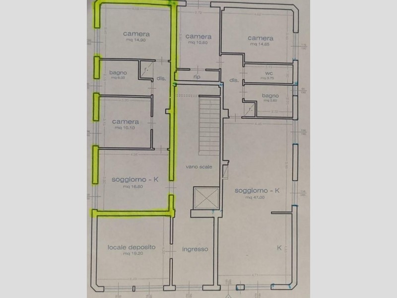Trilocale in Vendita a Pisa, 230'000€, 75 m²