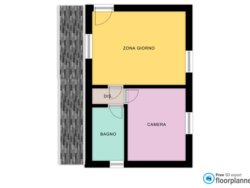 Bilocale in Vendita a Torrevecchia Pia, 95'000€, 60 m², arredato