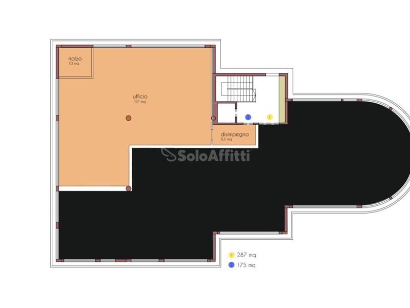Ufficio in Affitto a Pescara, zona Tiburtina, 2'000€, 175 m²